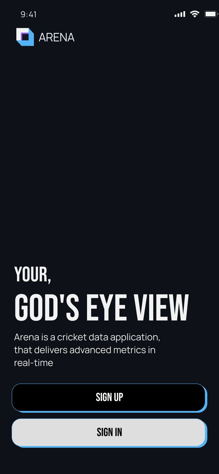 Arena Onboarding screen